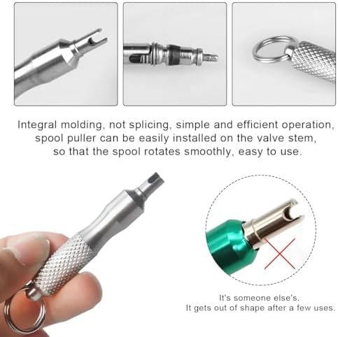 Wevdn Car Tire Valve Core Removal Tool, Portable Stainless Steel Tire Valve - Image 3