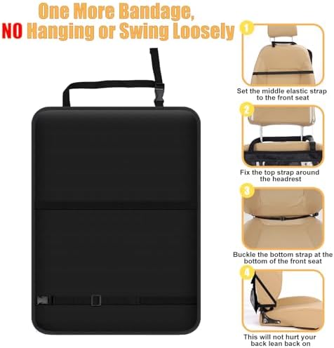 Meolsaek Kick Mats Back Seat Protector, Waterproof Oxford Seat Back Protector - Image 4