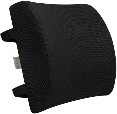 Lumbar Pillow for Chair and Car, Back Support for Office, Memory Foam Cushion by LoveHome