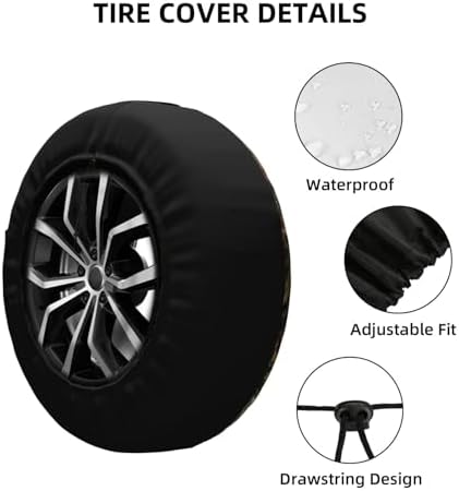 Landscape and Deer Spare Tire Cover Wheel Protectors Weatherproof Deer Pattern - Image 3