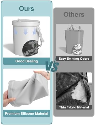 Garoopion Soft Silicone Car Trash Can 1.9 Gallon - Image 5