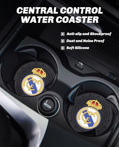 Cup Holder Insert Coaster for Real Madrid UEFA Fans, Anti Slip Car Cup Coaster - Image 6