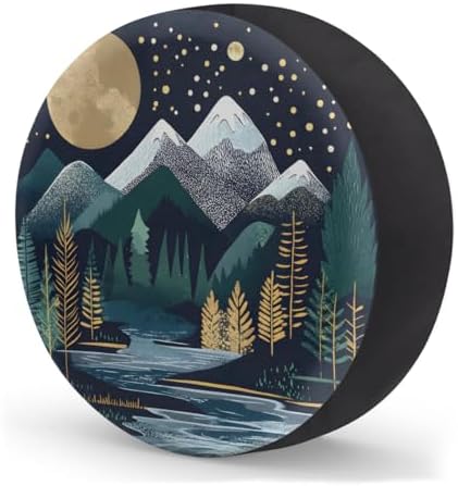 Rv Spare Tire Cover Wheel Mountain Tree Forest Tire Covers Wheel Protectors - Image 2