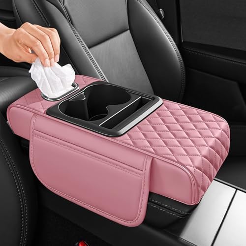 5 in 1 Nappa Leather Console Armrest Cover by AuraSettle