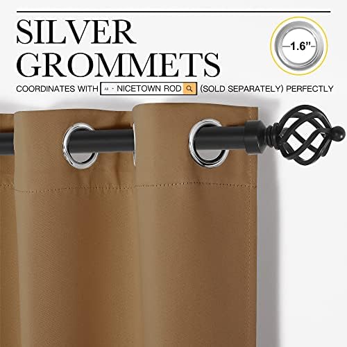 NICETOWN Sleek Blackout Curtains 95 inches Length - Image 2