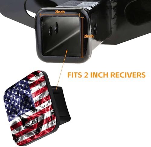 Trailer Hitch Cover, United States of America Smoke Flag Hitch Cover Rubber - Image 5