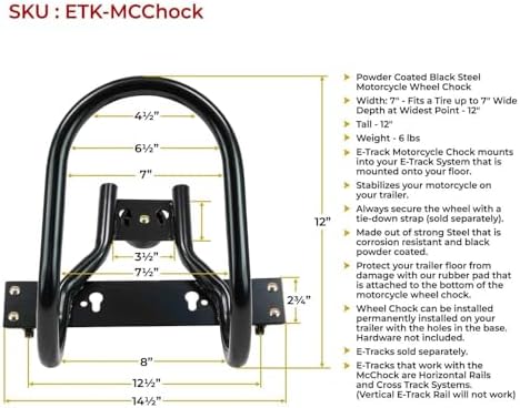 Mytee Products 7" Motorcycle Wheel Chock Steel - Image 6