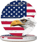 American Flags Eagle Car Coasters by Unknown