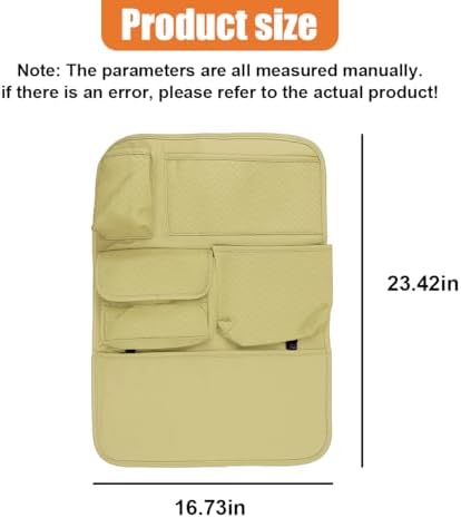 Car Backseat Organizer, Leather Auto Seat Back Kick Mats Protector, Travel - Image 2