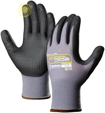 COOLJOB 36 Pairs Nitrile Rubber Dipped Safety Work Gloves by COOLJOB