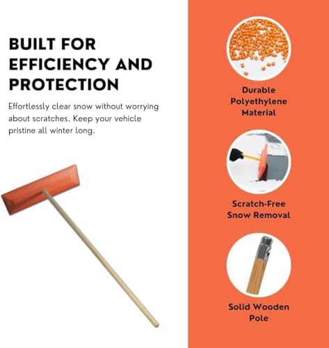Snow Rake 18" Commercial Duty Snow Broom - Image 3