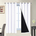 Yakamok Pure White 100% Blackout Curtains 63 Inches Long 52" Wide 2 Panel by Yakamok