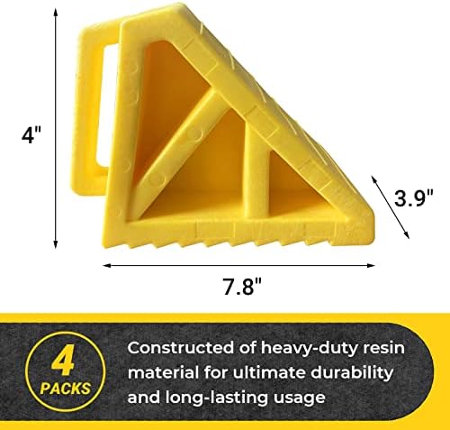 HOXWELL Wheel Chocks Premium, Heavy Duty Camper Vehicle Wedge Design - Image 2