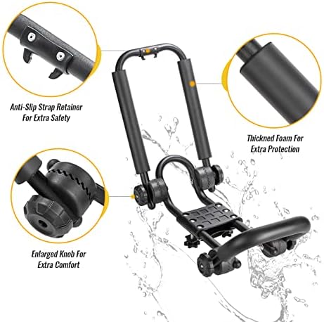 Double Folding J-Bar Rack for Kayak Carrier Canoe Boat Paddle Board Surfboard - Image 3