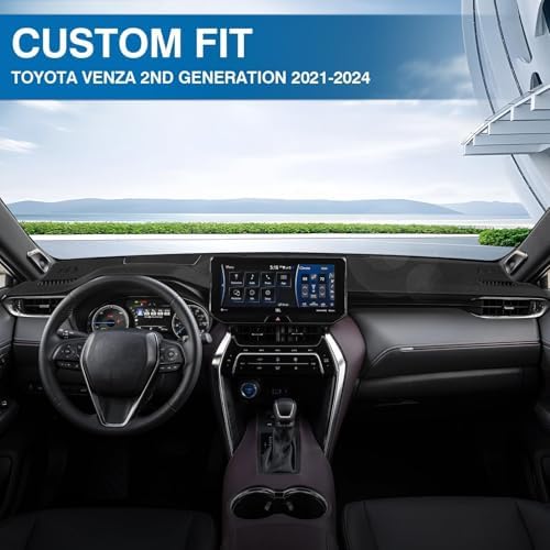 KUST Black Dash Cover for Toyota Venza 2021 2022 2023 2024 Left Hand Driving - Image 3