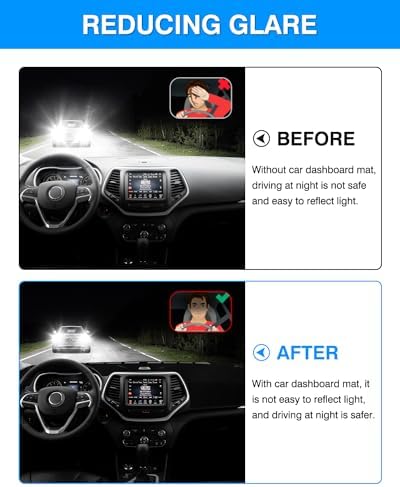 Autorder Dashboard Cover Mat for 2014-2023 Jeep Cherokee Accessories Dash Cover - Image 4