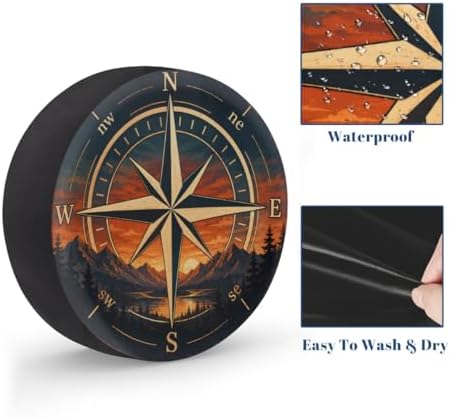 Mountain Compass Spare Tire Cover Wheel Covers Protectors Waterproof Dust-Proof - Image 4