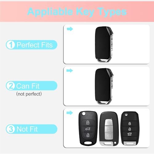 for Kia Key Fob Cover with Keychain - Image 3