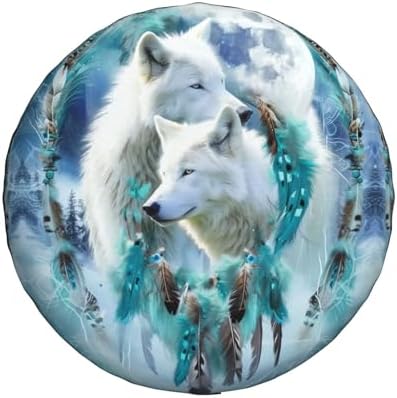 Wolves Dreamcatcher Spare Tire Cover by TZBVTAU
