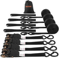 1" x12FT Black Ratchet Straps for Truck & Cargo by Unknown