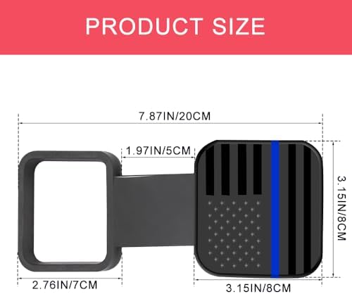 2 Inch Trailer Hitch Cover, Tow Hitch Covers, American Flag Tow Receiver Tube - Image 2