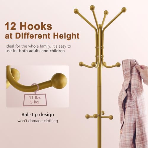 Hoctieon Coat Rack Freestanding, Coat Tree - Image 4
