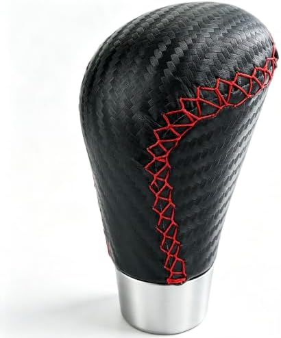 Lunsom Leather Shifter Knob R Style Shift Stick Handle Head Car Gear Lever by Lunsom