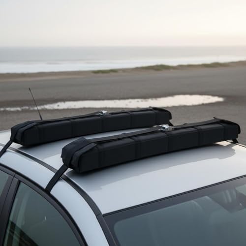 Menolana 2 Pieces Soft Roof Rack Auto Roof Pad Rack Portable Roof Carrier - Image 4