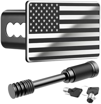 Heavy American Flag Metal Trailer Hitch Cover by KINIDAS