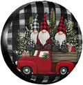 Red Truck with Christmas Gnomes Spare Tire Cover Universal by Unknown