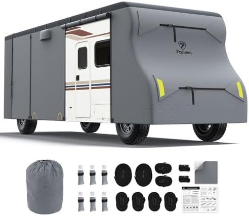 Class C RV Cover Set, Fonzier Heavy Duty 9 Layers RV Cover Fits 23-26FT by Fonzier-Direct