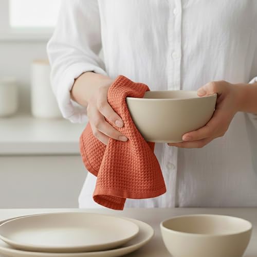 PurpleEssences Solid Kitchen Cloths, Dish Towel 15x25 Set of 6 - Image 4