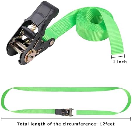 Ayaport Endless Ratchet Strap Ratcheting Tie Down Motorcycle Car Roof Rack - Image 2