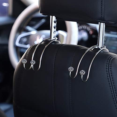 SAVORI Auto Hooks Bling Car Hangers Organizer Seat Headrest Hooks Strong and - Image 3