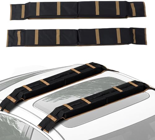 Fabater Roof Rack Pads, Universal Car Soft Roof Rack Heavy Duty Straps by FABATER