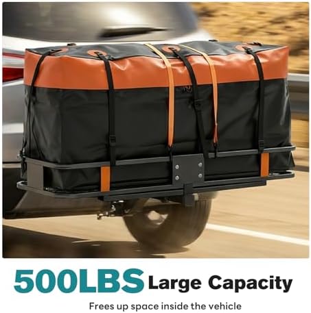 OLIXIS Folding Hitch Mount Cargo Carrier Basket - Image 4