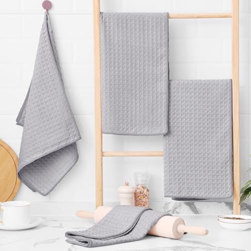 Homaxy Microfiber Waffle Weave Kitchen Towels, 8 Pack - Image 5