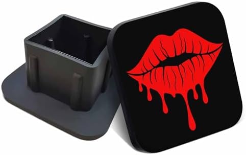 Swono 2In Rubber Tow Hitch Cover Red Mottled Lips Beautiful Pattern Tow by Swono