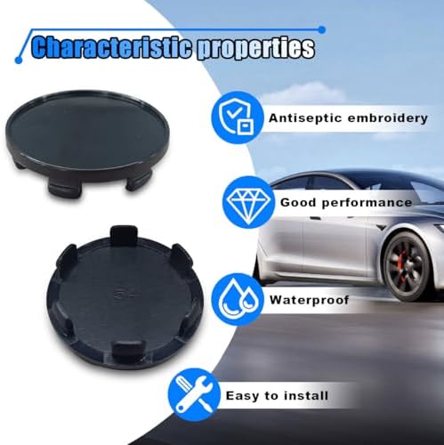 4PCS Wheel Center Cap, Snap-in Plastic Rim Center Hub Caps Cover, 2.12 '' Outer - Image 3