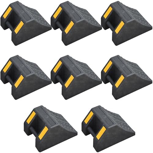 OrangeStar 8-Pack Rubber Wheel Chocks, Tire Chock by OrangeStar