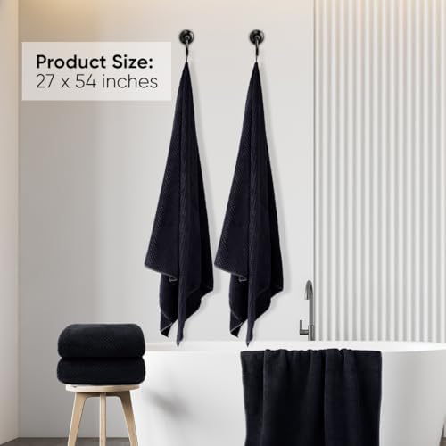 HOMEXCEL Bath Towels 2PK, Microfiber Ultra Soft Bathroom Towel, 27x54 in - Image 5