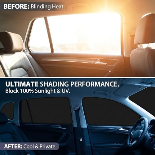 4 PCS Side Window Sunshade, Full Shade Front Rear Glass Privacy Sunshield - Image 7