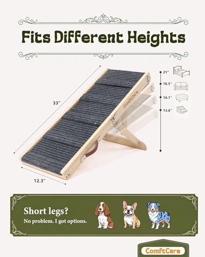 Dog Ramp for Couch, Adjustable Foldable Portable for Small Dogs - Image 5