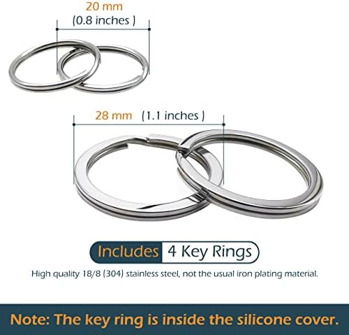 2 Pcs Silicone Key Fob Cover Remote Case Keyless Protector Compatible - Image 5