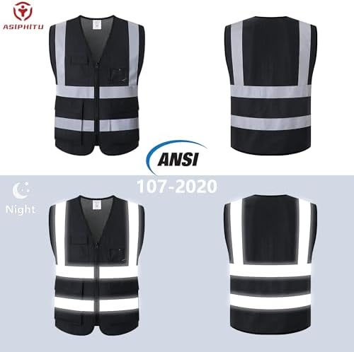 Reflective Safety Vest for Men Women Construction Vest ANSI Standard AP1 - Image 5
