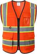 Safety Vest for Men Women Hi Vis Vest by HATAUNKI