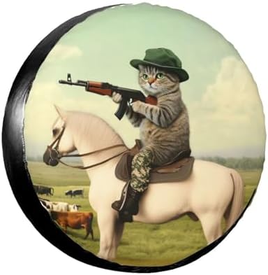 Funny Cat Hunting Spare Tire Cover by TZBVTAU