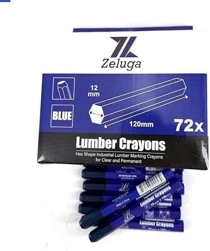Zeluga 4.7in. x 0.47in. Hex Shape Industrial Lumber Marking Crayons - Image 3