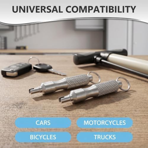 2 PCS Schrader Valve Core Removal Tool Keychain, Tire Valve Stem Repair Tool - Image 5