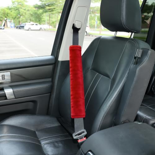 Amooca 15.7in Extra Long Furry Universal Car Seatbelt Cover Shoulder Pad by Amooca